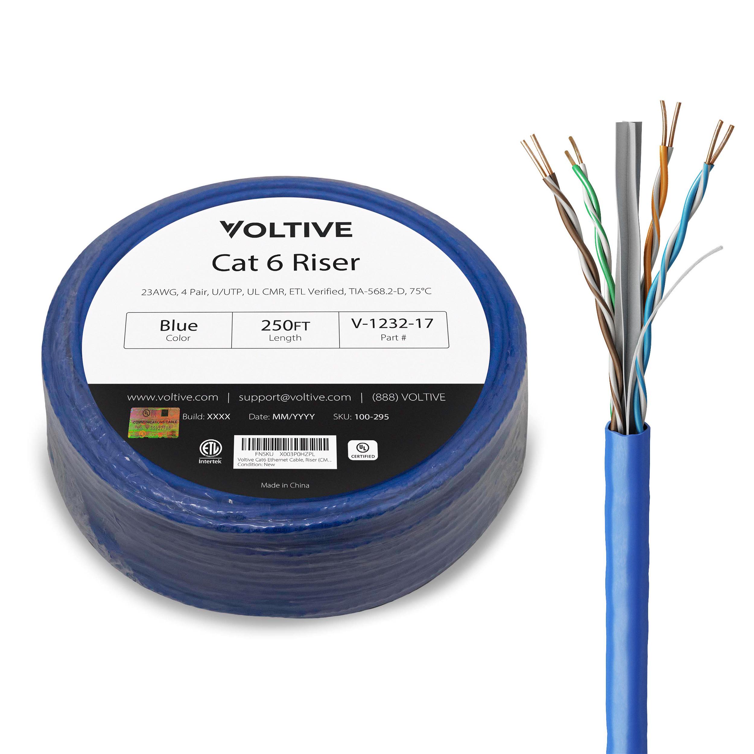 まい⑥ Cat 6 Riser (CMR) Ethernet Cable | Voltive